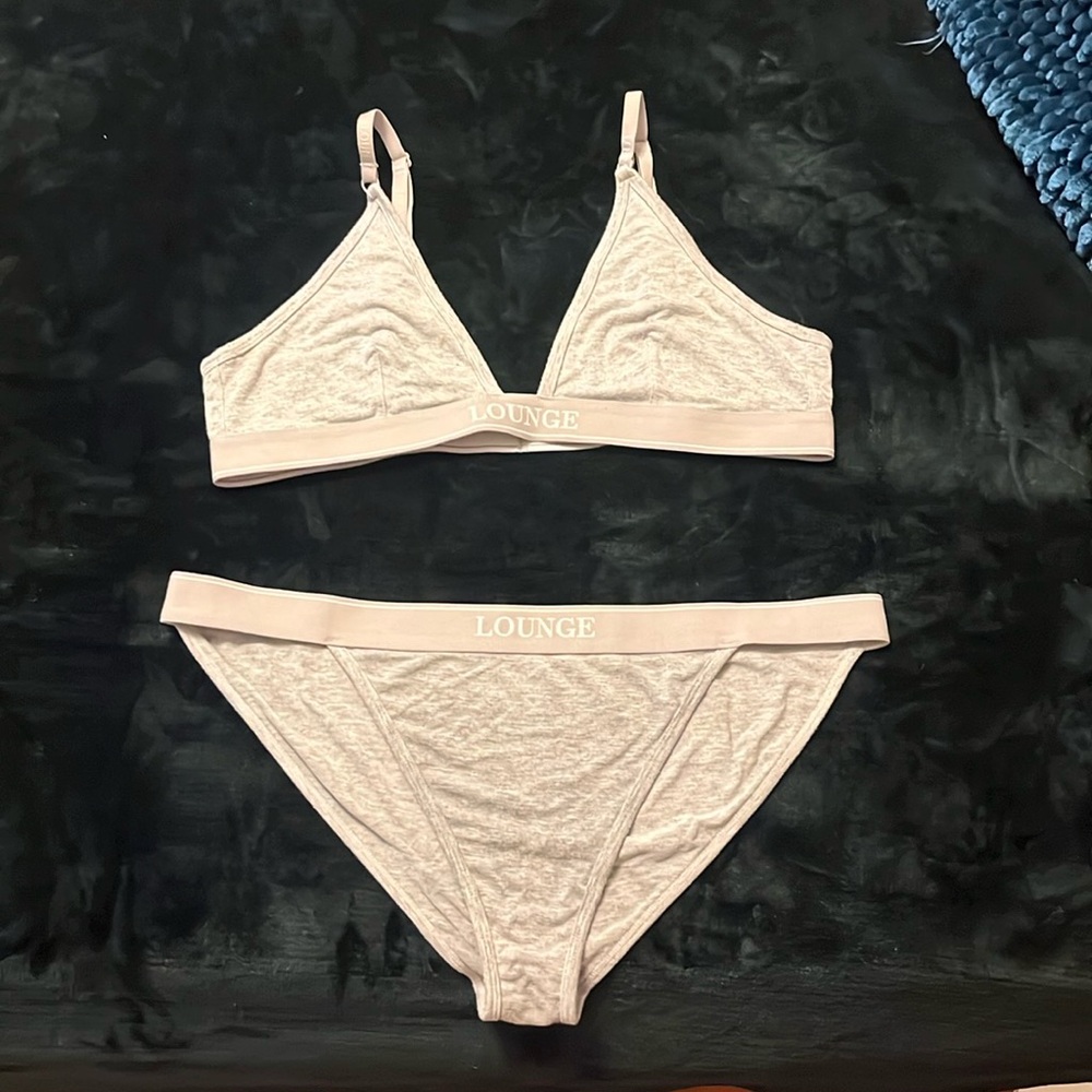 Lounge Bamboo Triangle Bra and Bikini Briefs